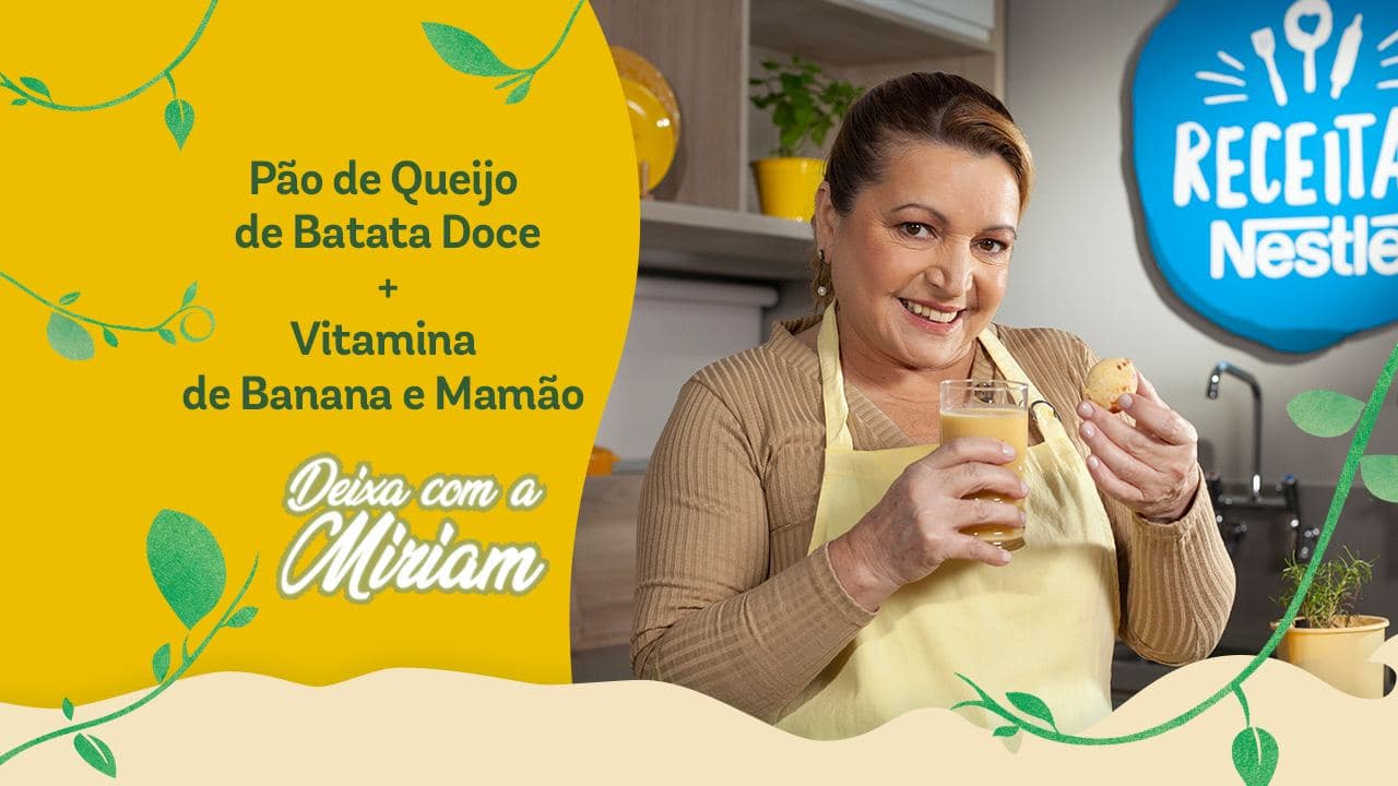 Pão de Queijo e Vitamina de NINHO Origem Vegetal Receitas Nestlé