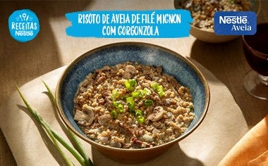 Receita De Risoto De Fil Mignon Gorgonzola Feito Nestl Aveia