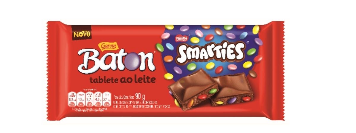 Chocolate Baton Tab Smarties 90g Nestlé Receitas Nestlé