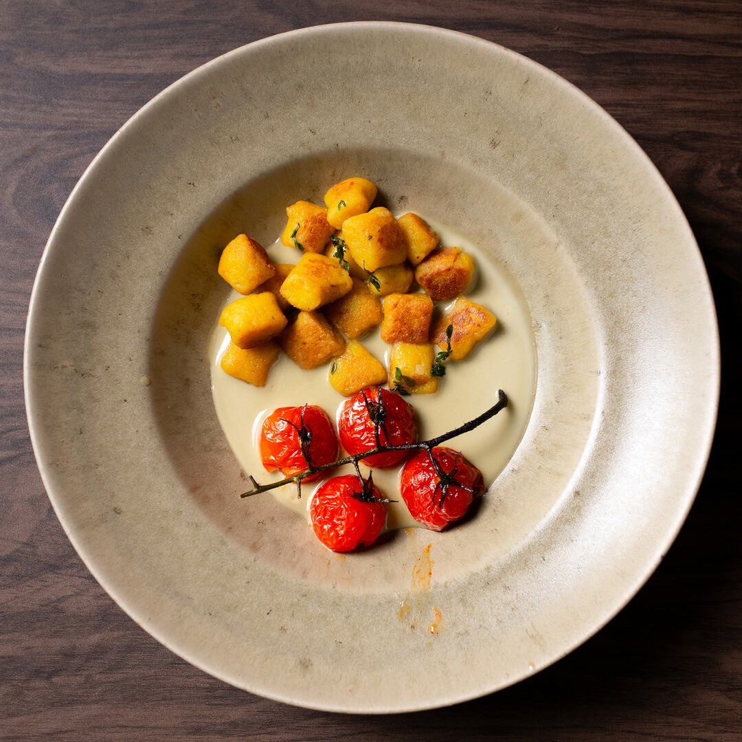 Gnocchi de abóbora com molho de gorgonzola   