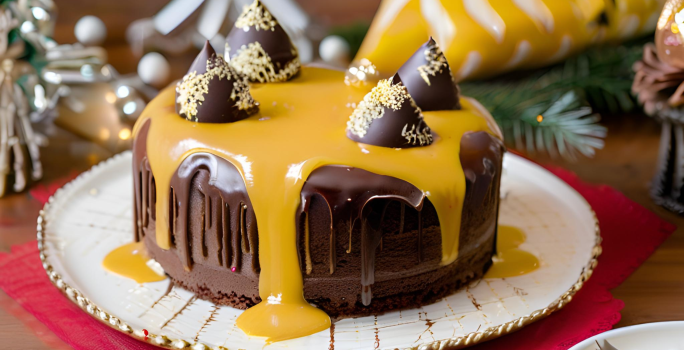 Receita de Bolo de Chocolate com Mousse de Maracujá e Brigadeiro, delicioso e diferente, feito com uma massa com Cacau em Pó NESTLÉ CHOCOLATERIA, recheio de Mousse à base de Leite MOÇA e coberto com Brigadeiro de Leite MOÇA e Chocolate ao Leite