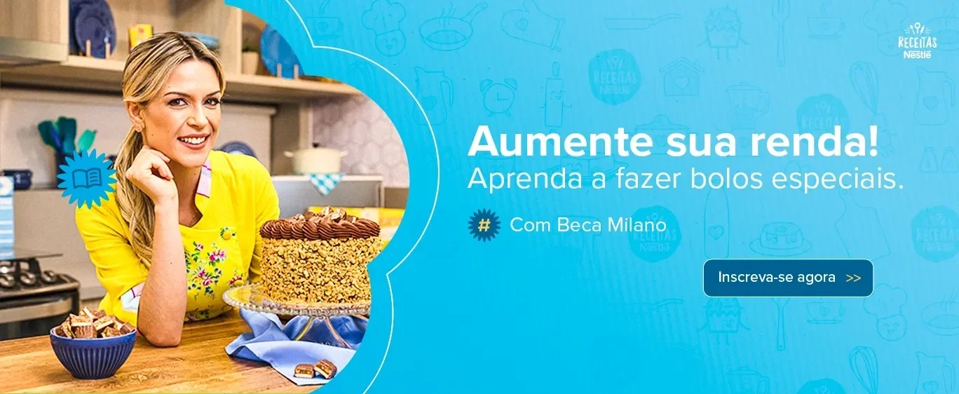 Aumente sua renda! Aprenda a fazer bolos especiais. Com Beca Milano.