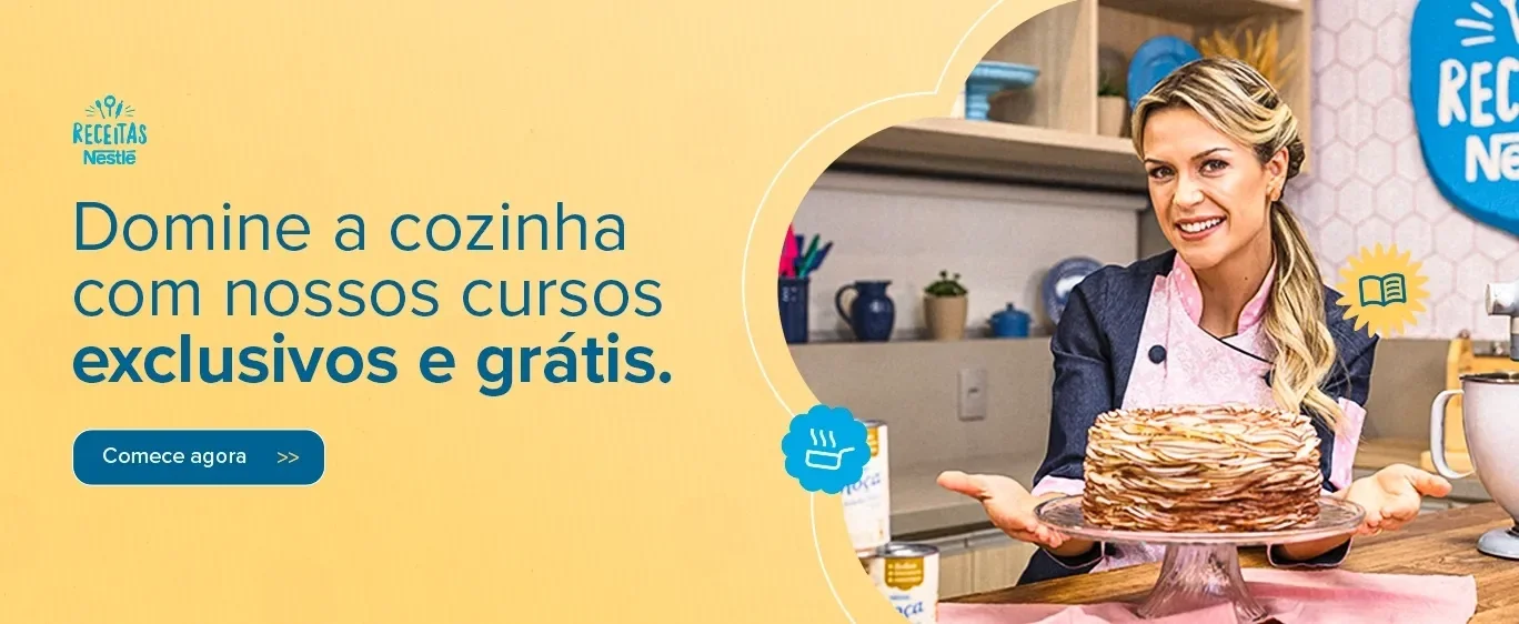 Domine a cozinha com nossos cursos exclusivos e grátis. 